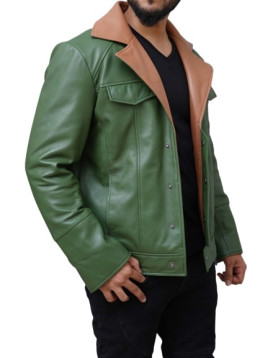 Mobile Suit Gundam Iron-Blooded Orphans Orga Itsuka Cosplay Costume Jacket | Tekkadan Orga Itsuka Green Leather Jacket